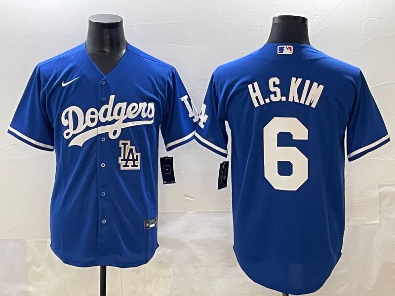 Men 2025 Los Angeles Dodgers #6 H.S.Kim Blue Game Nike MLB Jersey style 11